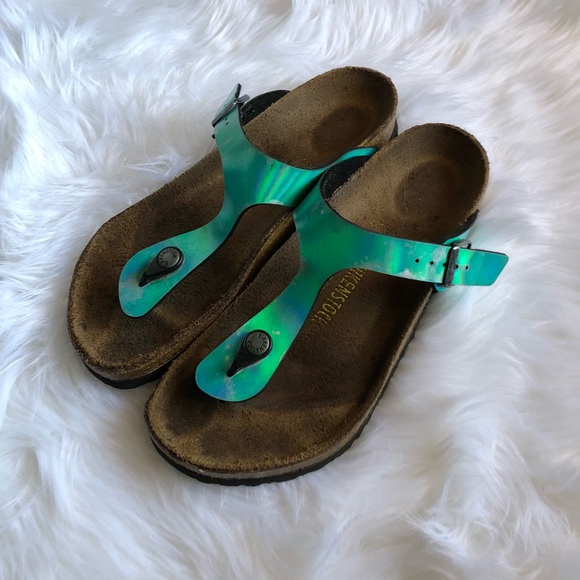 teal birkenstock gizeh